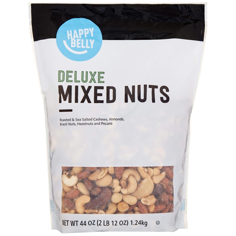 Happy Belly Deluxe Mixed Nuts – 44 Ounce (2.5 Pound) Pack – Amazon Brand