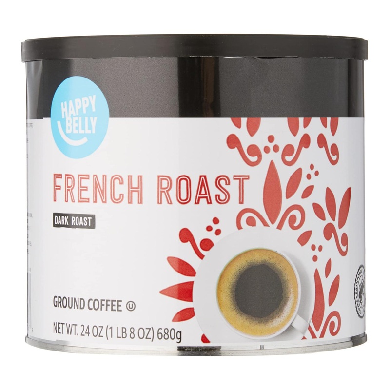 Happy Belly French Roast Canister Coffee 24oz – Dark Roast Specialty Coffee – Amazon Brand