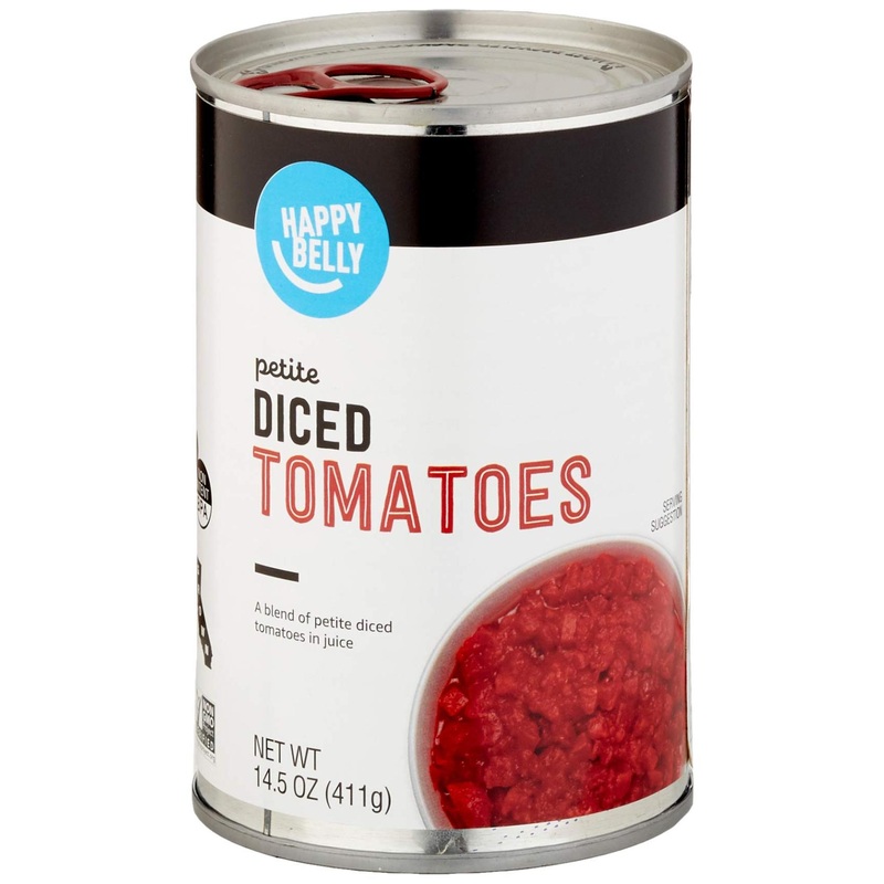 Happy Belly Petite Diced Tomatoes 14.5oz – Amazon Brand | Shop Now!