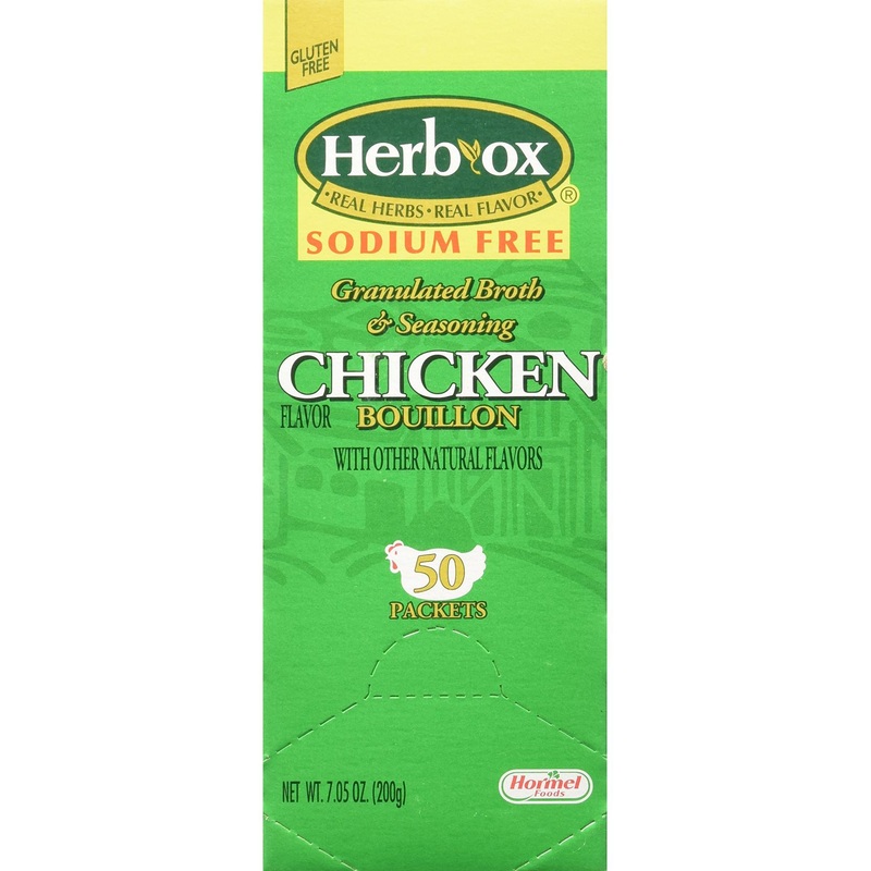 Hormel Herb Ox Chicken Bouillon Sodium-Free 50 Packets – Flavorful and Healthy Option