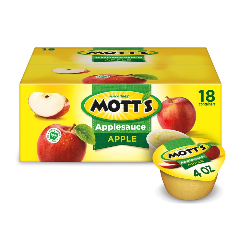 Mott’s Applesauce 4 oz Cups – 18 Count Pack
