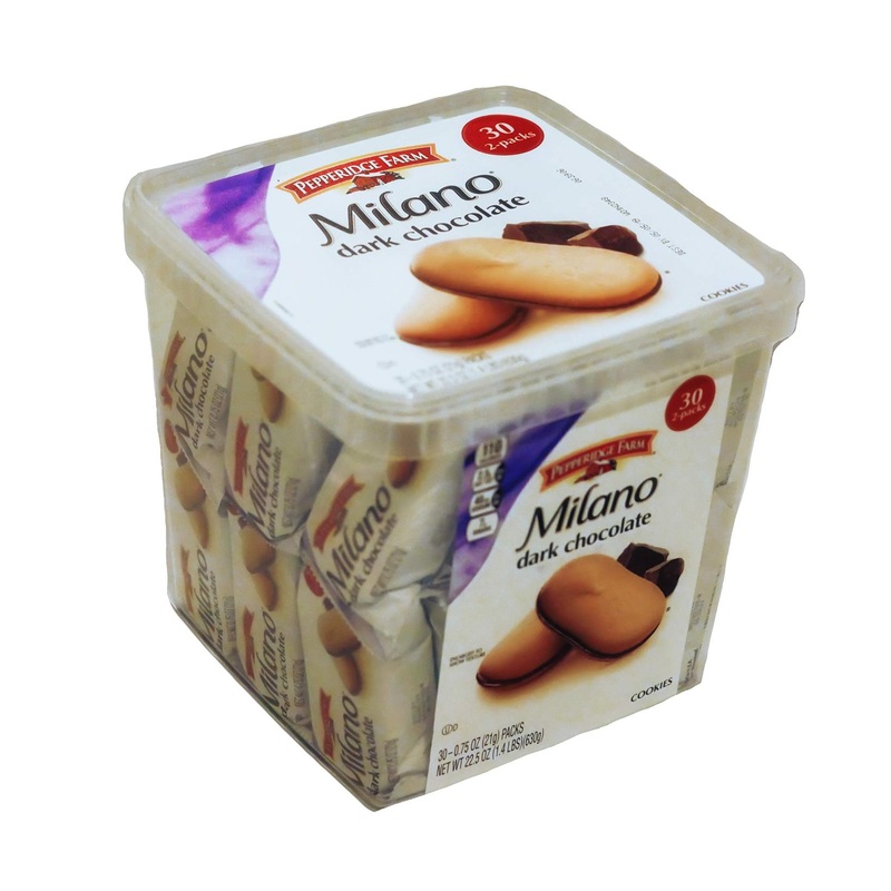 Pepperidge Farm Milano Dark Chocolate Cookies 30-Count Tub Multi-pack – 2-Pack, 0.75 oz each