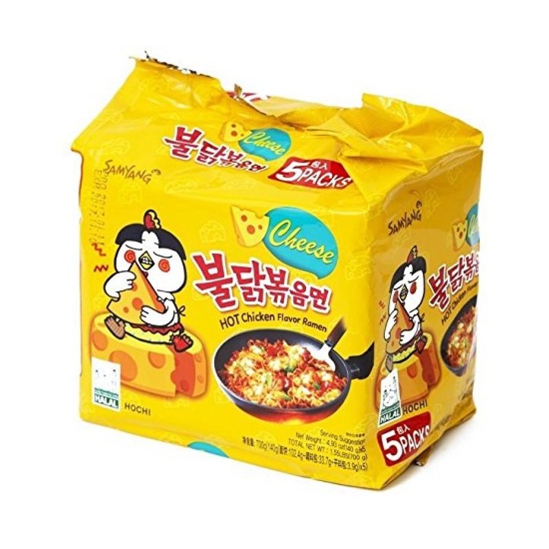 Samyang Fire Hot Cheese Chicken Ramen Noodles 4.93oz Pack of 5 – Korean Spicy Cheese Ramen