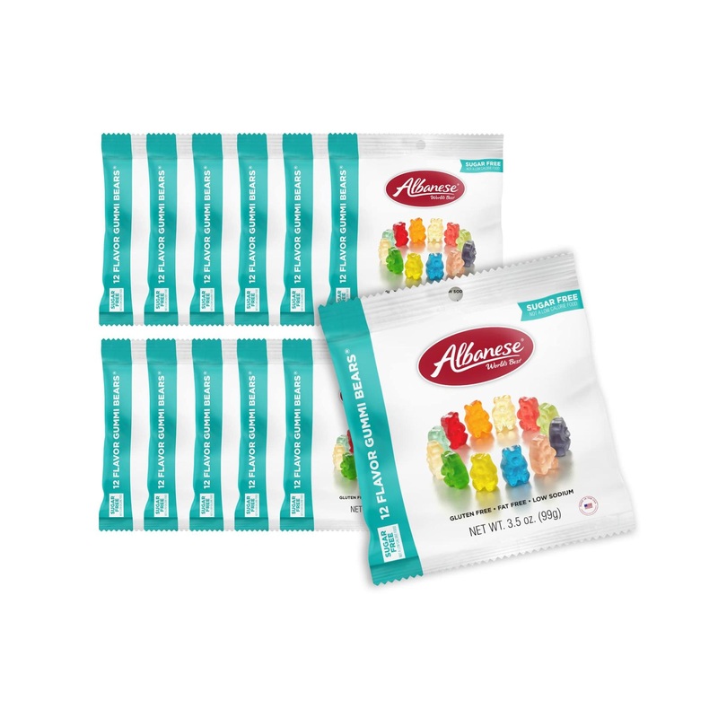 Albanese Sugar Free Gummi Bears – 12 Flavor Variety Pack (3.5 oz, Pack of 12)