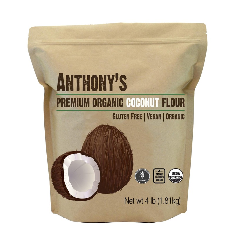 Anthony’s Organic Coconut Flour 4 lb – Gluten Free, Non GMO, Vegan, Keto Friendly