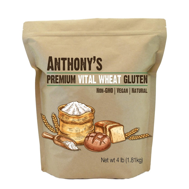Anthony’s Vital Wheat Gluten 4 lb – High Protein, Vegan, Non GMO, Keto & Low Carb – 4 Pound Pack