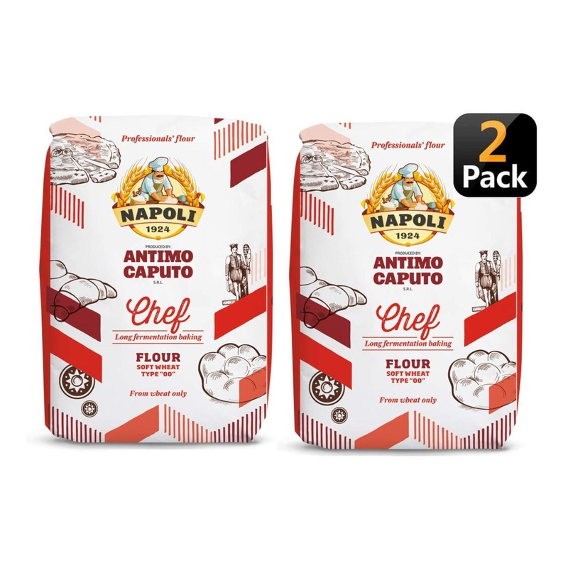 Antimo Caputo Chefs Flour 2.2lb (Pack of 2) – Italian Double Zero 00 for Pizza Dough, Bread & Pasta