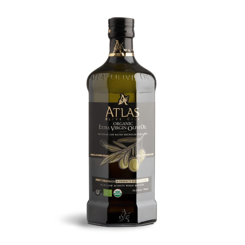 Atlas 750 mL Organic Cold Press Moroccan Extra Virgin Olive Oil | Polyphenol-Rich, Unprocessed & Trusted by Michelin Star Chefs | 25.5 Fl Oz (Pack of 1)