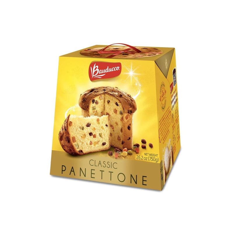 Bauducco Panettone Classic – Moist & Fresh Fruit Holiday Cake – Traditional Italian Recipe With Candied Fruit & Raisins  The Perfect Gift During the Holidays – 26.2oz 26.2 Ounce (Pack of 1)