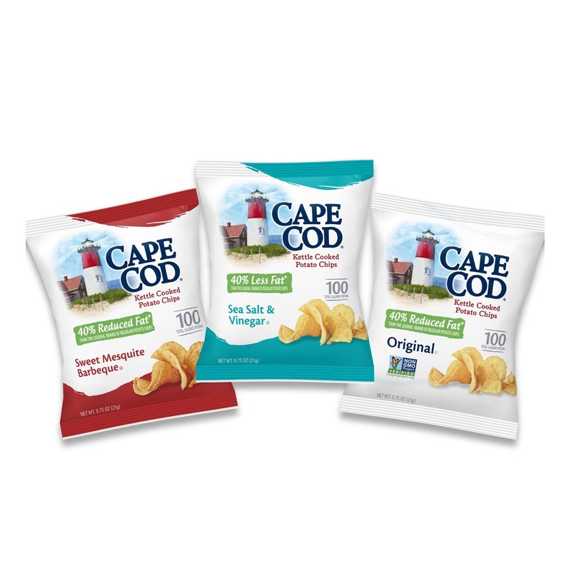 Cape Cod Potato Chips Reduced Fat Kettle Cooked Variety Pack – 30 Count