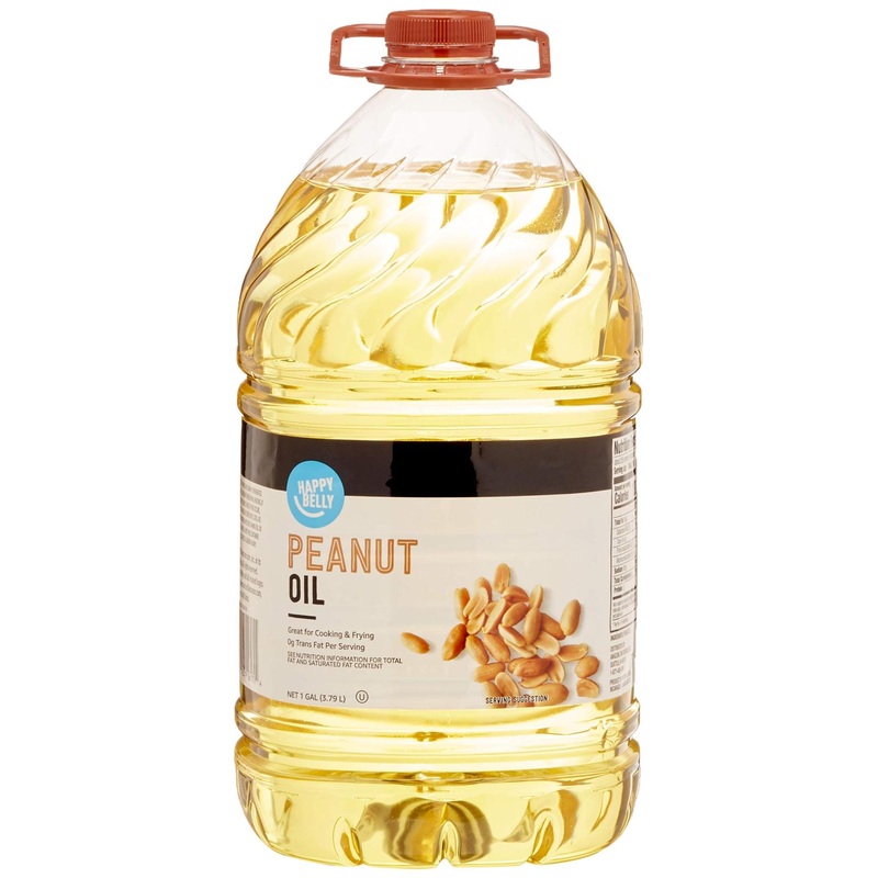 Happy Belly Peanut Oil – 1 Gallon (128 Fl Oz) | Premium Quality, Ideal for Cooking and Frying – Amazon Brand