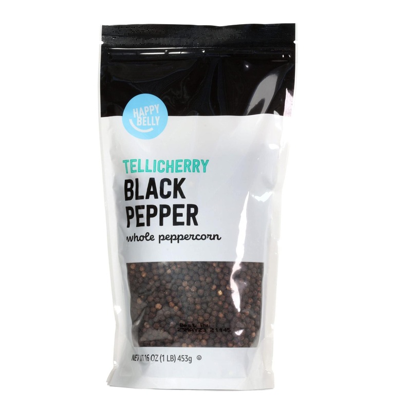 Happy Belly Tellicherry Black Pepper Whole Peppercorn – 16 Ounces