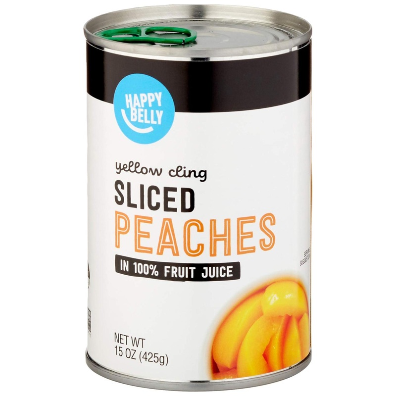 Happy Belly Yellow Cling Sliced Peach in Fruit Juice 15oz – Amazon Brand