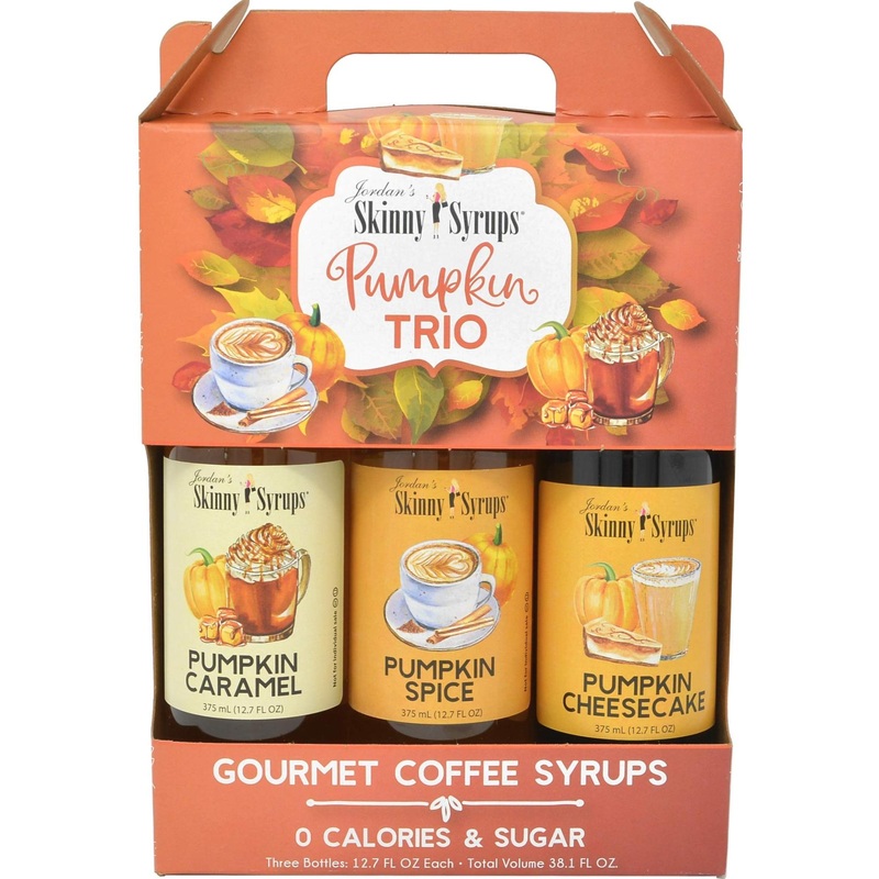 Jordans Sugar Free Skinny Syrups 3 Pack: Pumpkin Spice  Pumpkin Caramel  Pumpkin Cheesecake