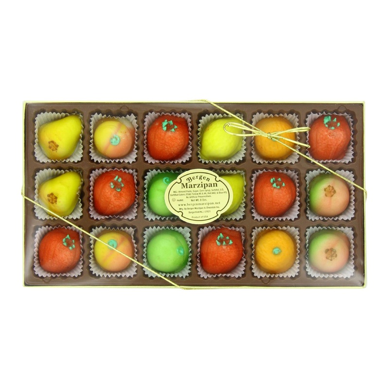 Bergen Marzipan Assorted Fruit 8oz – Authentic European Marzipan Candy