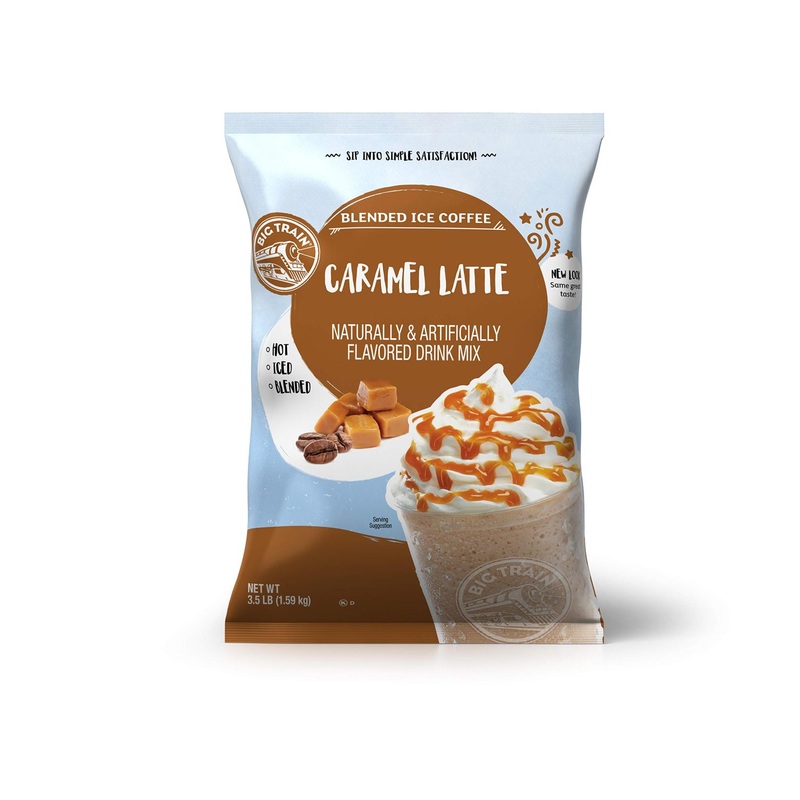 Big Train Blended Ice Coffee Caramel Latte 3.5 Lb – Instant Powdered Drink Mix for Hot or Cold Drinks – 1 Count Pack
