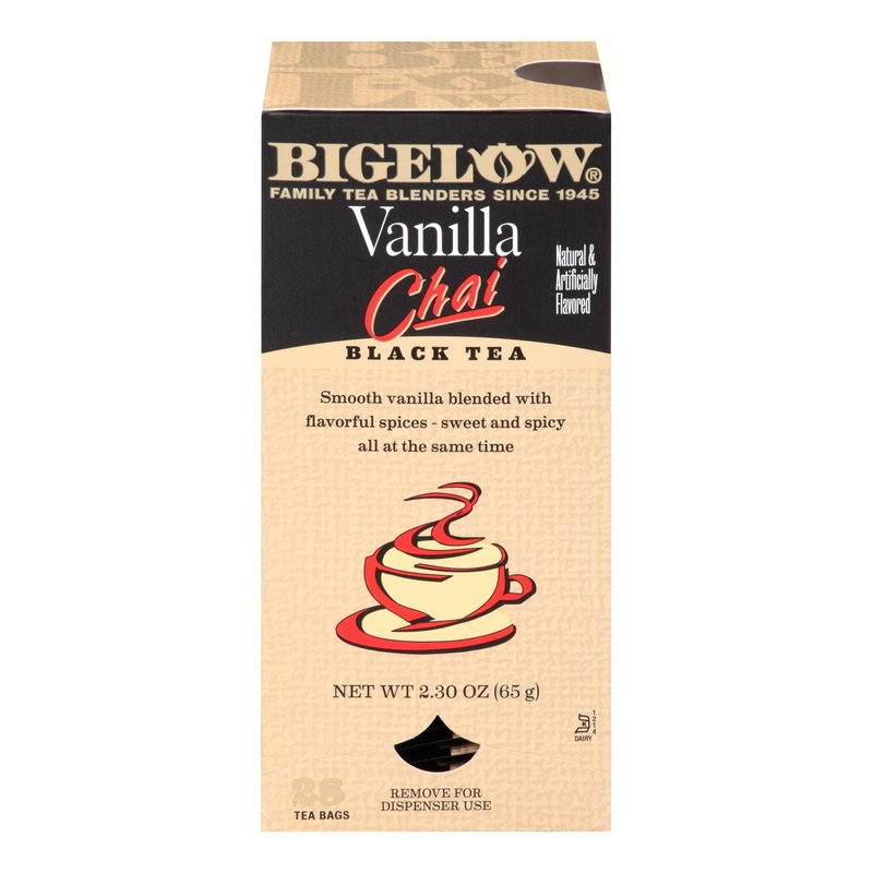 Bigelow Vanilla Chai Tea Bags 28-Count Box (Pack of 1) Black Tea Bags with Spices and Vanilla Flavor Rich in Antioxidants