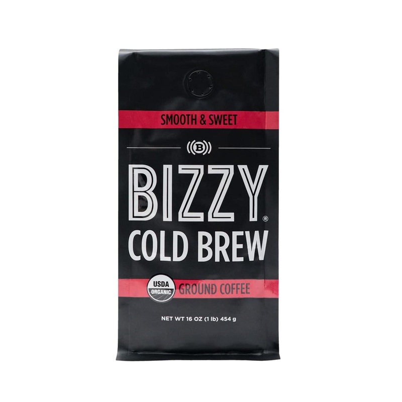 Bizzy Organic Cold Brew Coffee | Smooth & Sweet Blend | Coarse Ground | Specialty Grade Arabica | 1 LB Pack
