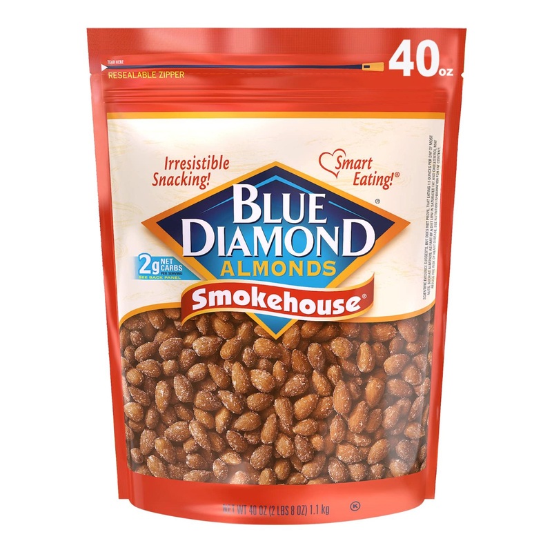 Blue Diamond Smokehouse Almonds 40 Oz Resealable Bag – Crunchy Snack Nuts (1 Pack)