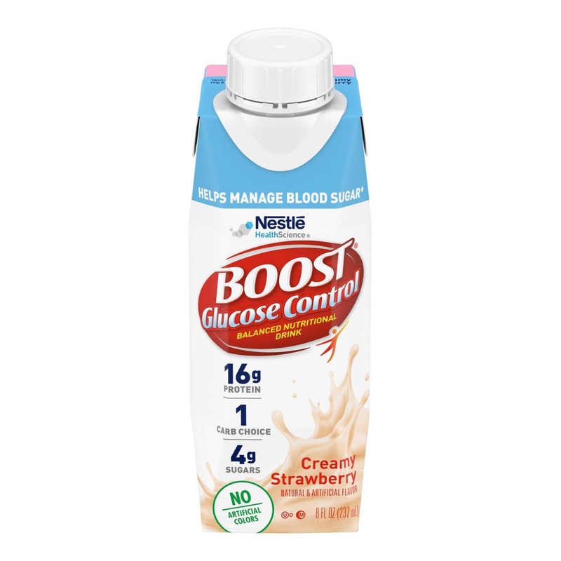 BOOST Glucose Control Creamy Strawberry 8 fl oz Carton – Pack of 24