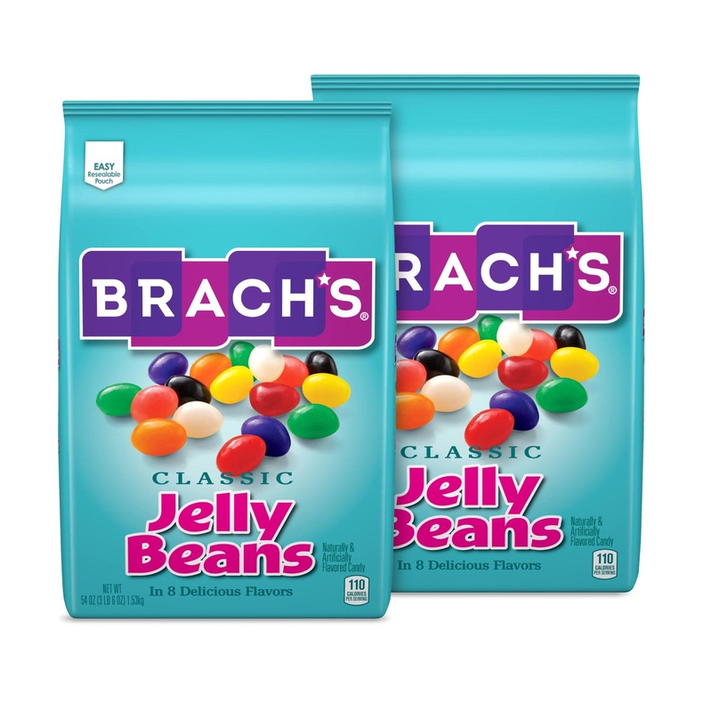 Brach’s Classic Jelly Beans – Bulk Bag for Easter Eggs & Baking | Fruit & Licorice Flavored Candy | 54 oz (Pack of 2)