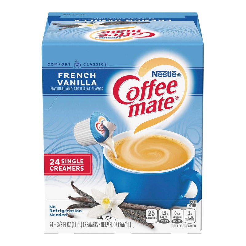 Coffee Mate French Vanilla Liquid Coffee Creamer Singles 24 Count (Pack of 4)