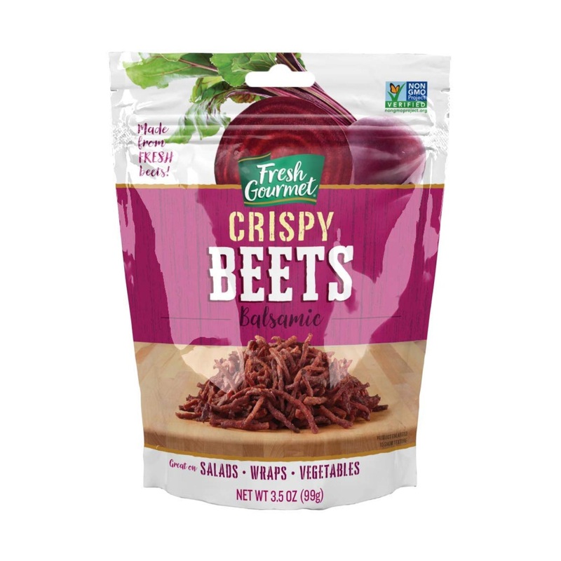 Fresh Gourmet Crispy Balsamic Beets – 3.5oz Pack of 6 | Low Carb Crunchy Snack and Salad Topper