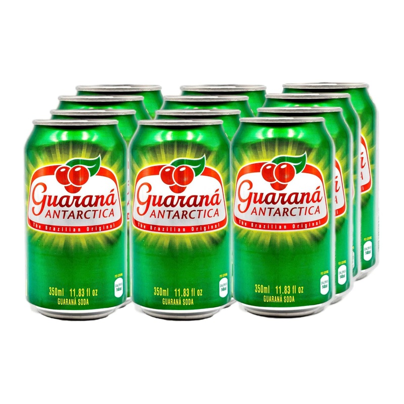 Guaran Antarctica Brazilian Original Soda Regular 11.83 fl oz – Pack of 12