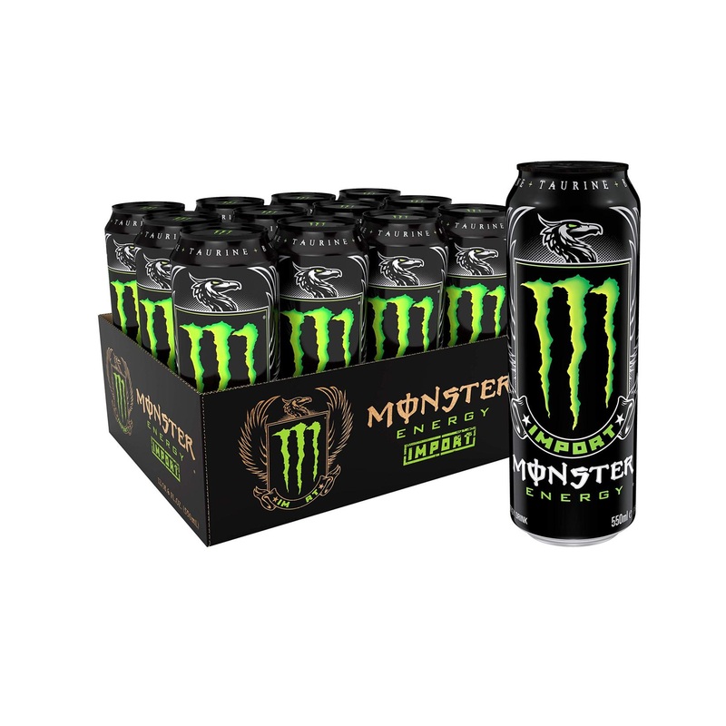 Monster Energy Energy Drink Import  18.6 Ounce (Pack of 12)
