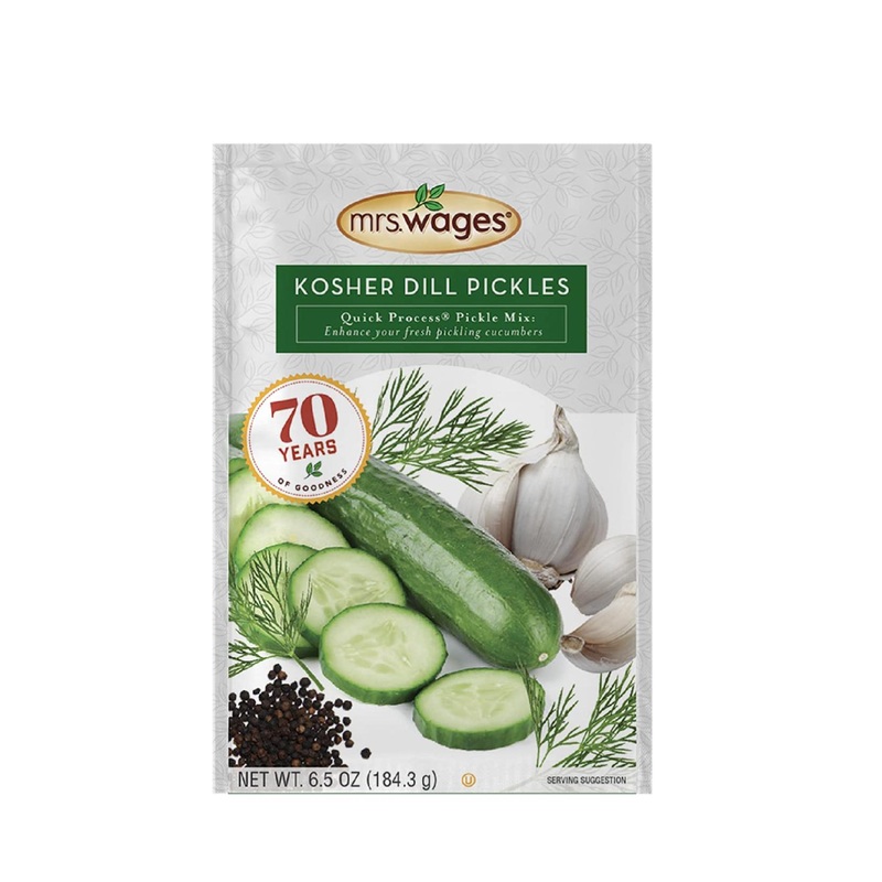 Mrs. Wages Kosher Dill Pickles Quick Process Mix 6.5oz (Pack of 6) – Best Value Pack for Homemade Kosher Dill Pickles
