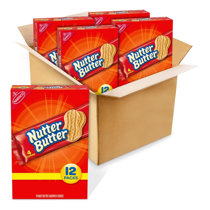 Nutter Butter Peanut Butter Sandwich Cookies – 4 Boxes, 12 Packs (4 Cookies Per Pack)