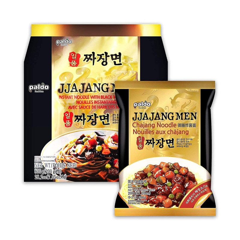 Paldo Fun & Yum Ilpoom Jjajangmen Chajang Noodle  Pack of 4  Traditional Brothless Chajang Ramen