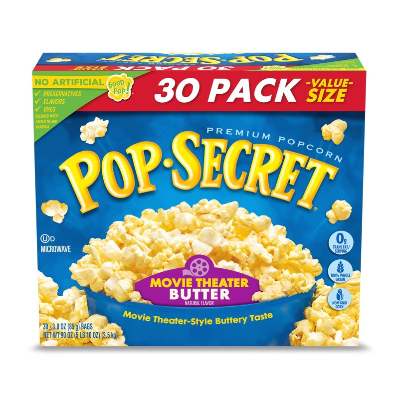Pop Secret Movie Theater Butter Popcorn, 3 oz Microwave Bags – 30 Count