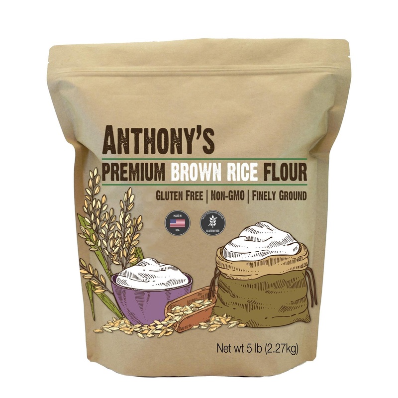 Anthony’s Brown Rice Flour 5 lb – Gluten Free, Batch Tested, Product of USA