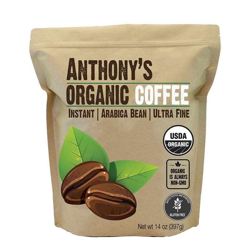 Anthony’s Organic Instant Coffee 14oz – Ultra Fine Microground | Gluten Free Arabica | Non GMO