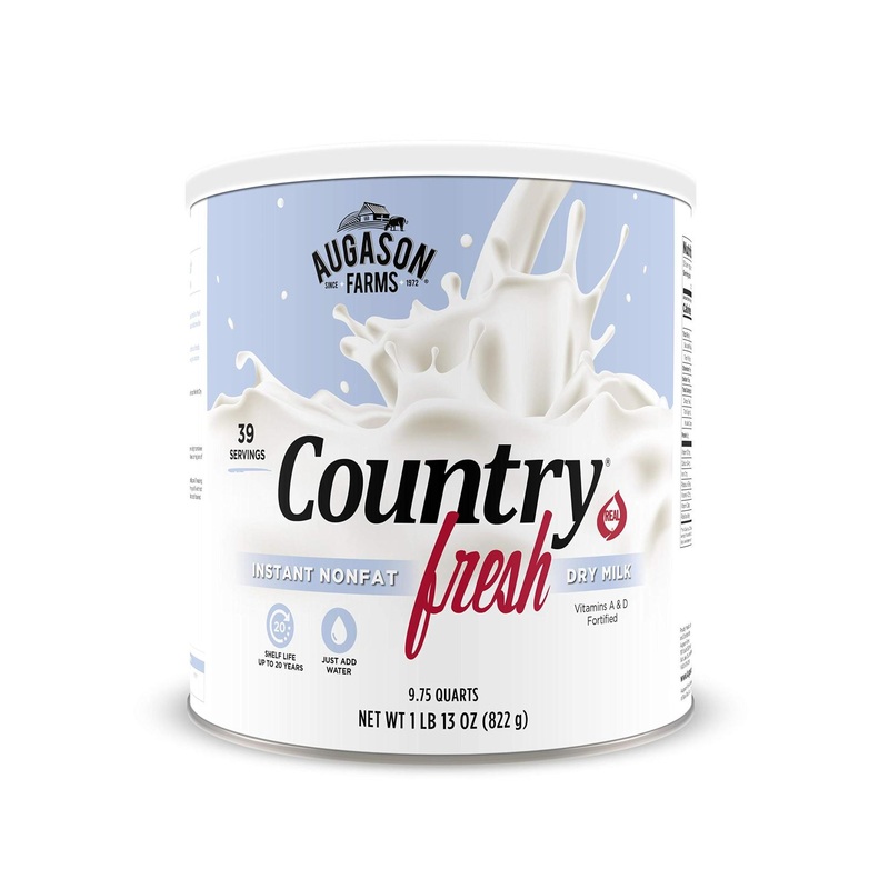 Augason Farms 5-90620 Country Fresh Instant Nonfat Dry Milk 1 lb 13 oz – 100% Real | High-Quality Dairy Product