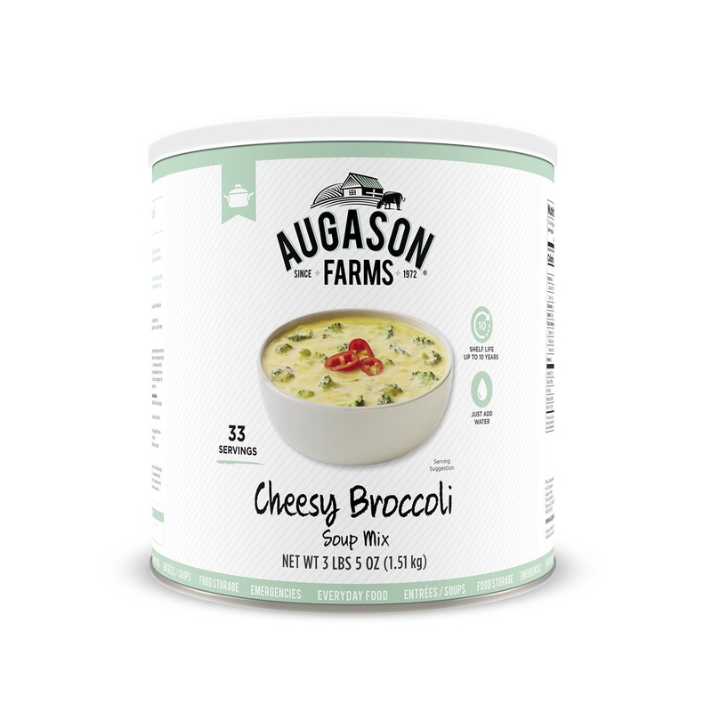 Augason Farms Cheesy Broccoli Soup Mix Can  54 oz Broccoli 54 oz