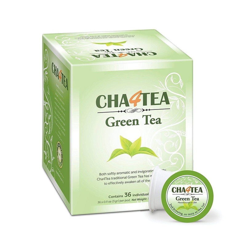 Cha4TEA Green Tea Pods – 36 Count for Keurig K-Cup Brewers