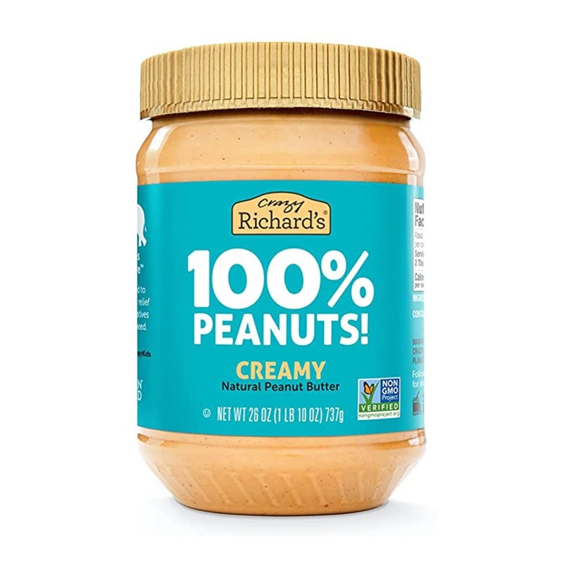 Crazy Richard’s 100% All-Natural Creamy Peanut Butter Bulk Jar – Non-GMO, No Added Sugar (26 oz)