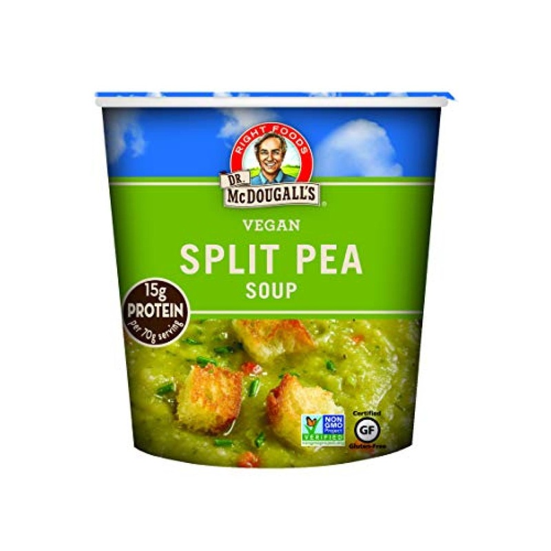 Dr. McDougall’s Vegan Split Pea Soup 2.5 Ounce Cups (Pack of 6) | Plant-Based, Gluten-Free