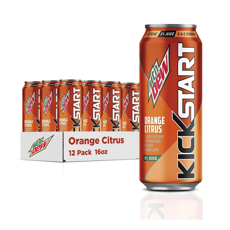 Mountain Dew Kickstart Orange Citrus 16 fl oz – 12 Pack