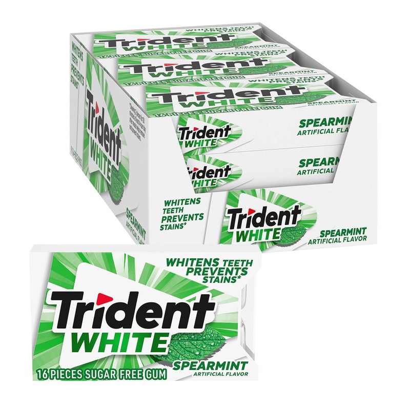 Trident White Spearmint Sugar Free Gum 144 Pieces – 9 Packs
