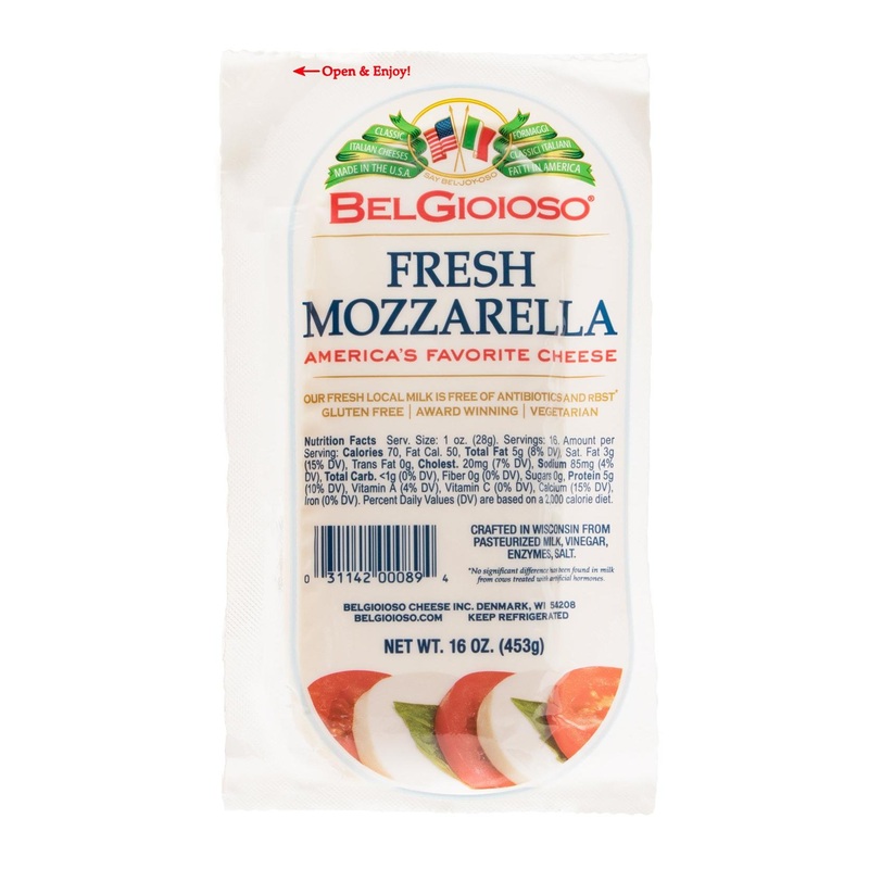 Belgioioso Fresh Mozzarella Log 16 oz – Premium Italian Cheese for Gourmet Cooking