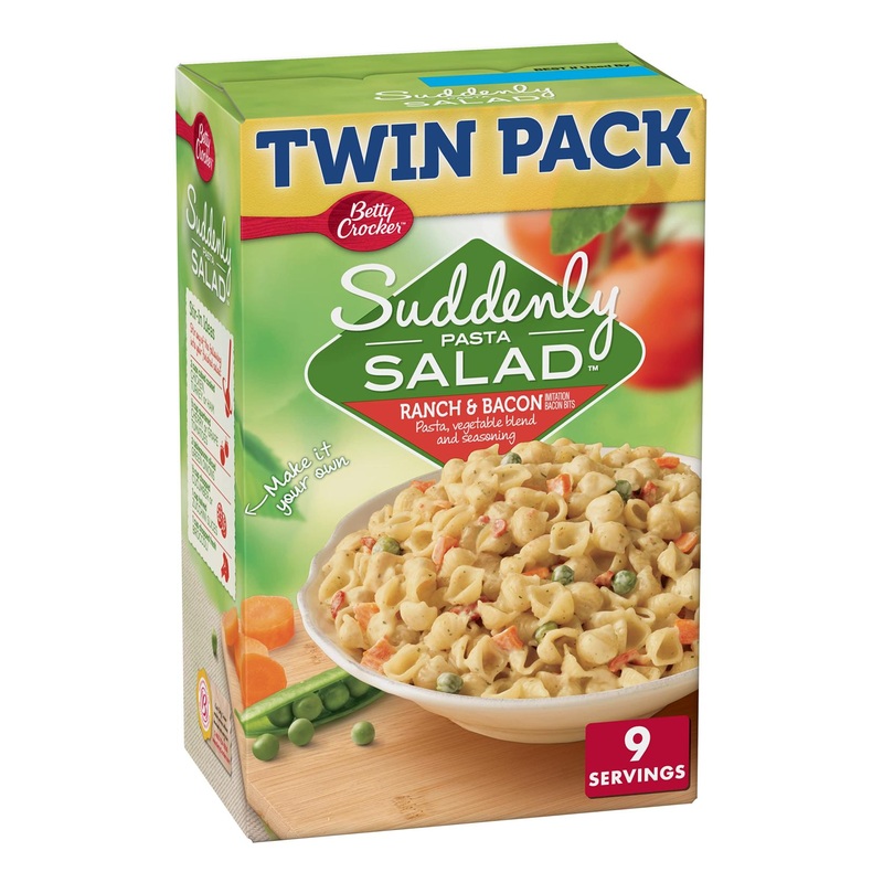 Betty Crocker Suddenly Pasta Salad Ranch & Bacon Twin Pack 15 oz – Delicious Ranch and Bacon Flavor