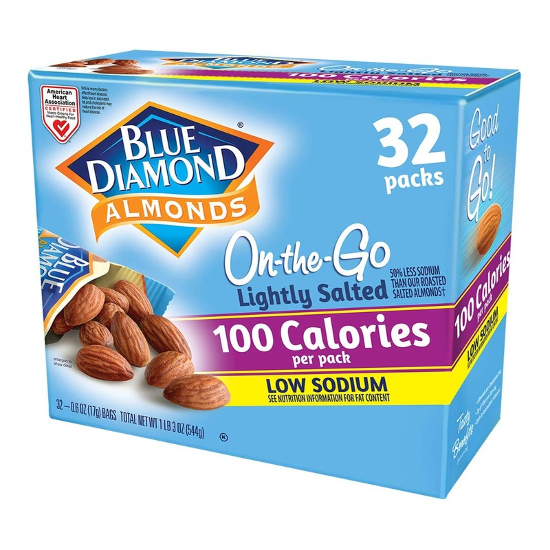 Blue Diamond Almonds Low Sodium Lightly Salted 100 Calorie Packs – 32 Count