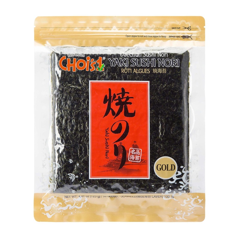 Daechun(Choi’s1) Roasted Seaweed Gim Sushi Nori – 50 Full Sheets | Resealable Gold Grade from Korea