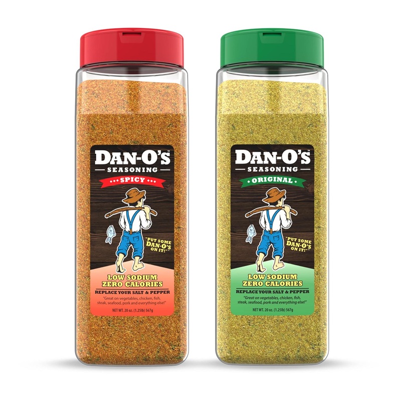Dan-O’s Big Bottle Combo Pack – Original & Spicy Flavors | All Natural Keto Seasonings – 2 Pack (20oz)