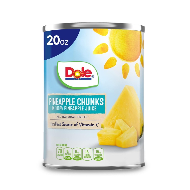 Dole Canned Pineapple Chunks in 100% Fruit Juice – 20 oz | Fresh and Delicious