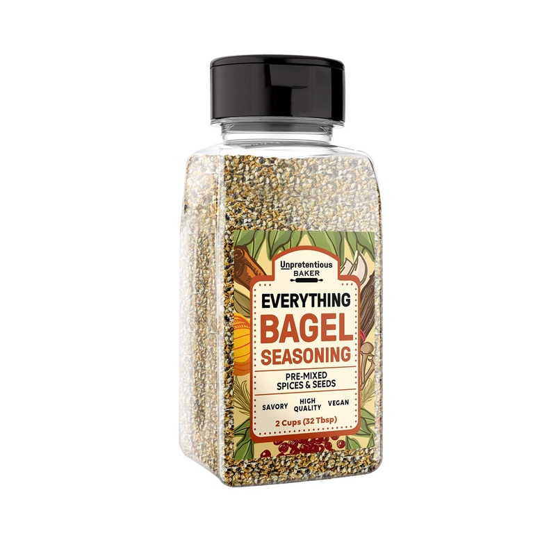 Everything Bagel Seasoning 2 Cups – Sesame, Poppy Seeds, Garlic, Onion & Salt – Convenient Shaker Jar – 1 Pound (Pack of 1)
