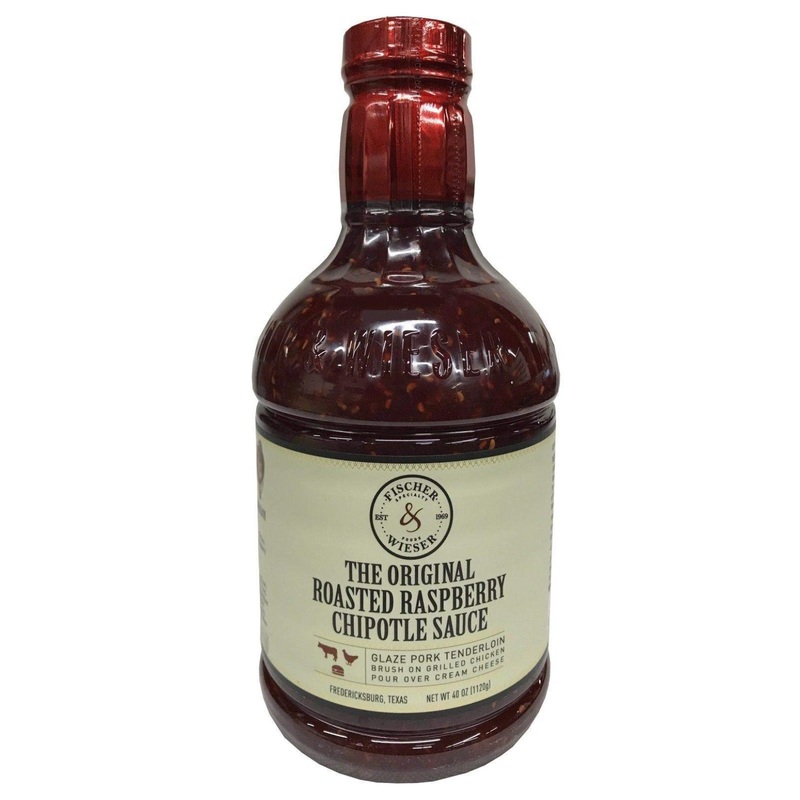 Fischer & Wieser Razzpotle Roasted Raspberry Chipotle Sauce 40oz – 2.5lb Bottle